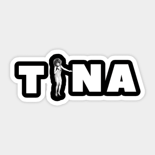 In memory of tina turner 80s retro rock star Sticker